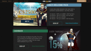 King Billy Casino Bonuses in Canada