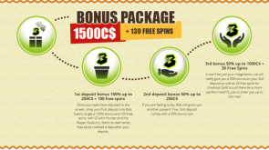 Bob Casino welcome bonus